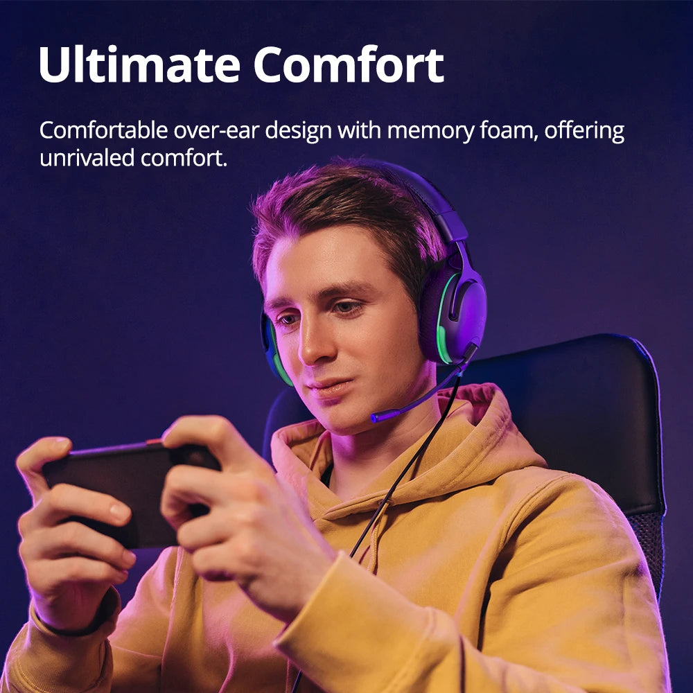 Tronsmart G10 Wired Gaming Headset — Multi-Platform | PC, PS5, PS4, Xbox, Switch, Mobile
