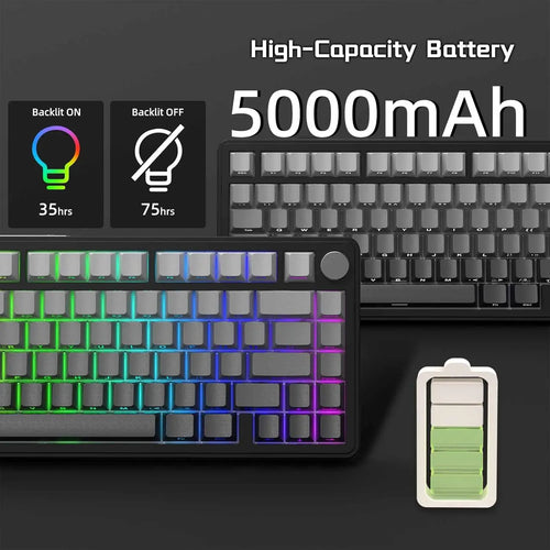 Attack Shark X85 Wireless Mechanical Gaming Keyboard — 75% Layout | Hot-Swap | Knob | PBT Keycaps