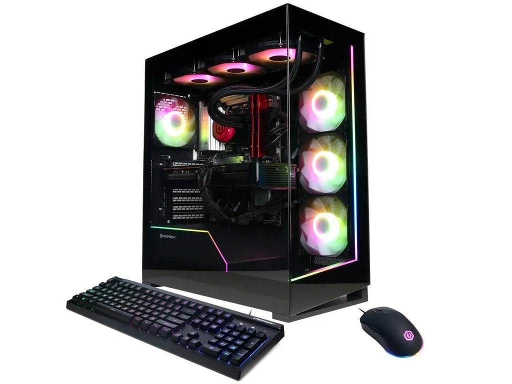 CyberPowerPC Gaming Desktop — AMD Ryzen 7 9800X3D | RX 9070 XT | 32GB DDR5 | 2TB NVMe SSD | Windows 11