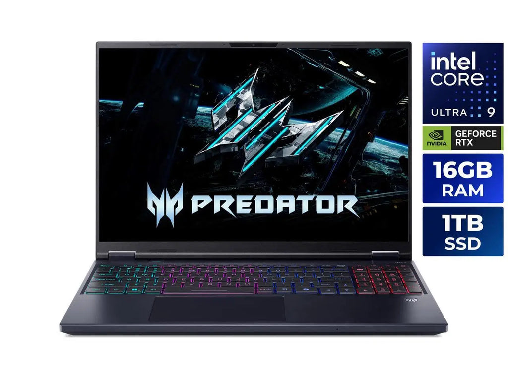 Acer Predator Helios Neo 16 AI Gaming Laptop — 16" WQXGA 180Hz | Intel Core Ultra | RTX 4070 | 32GB RAM