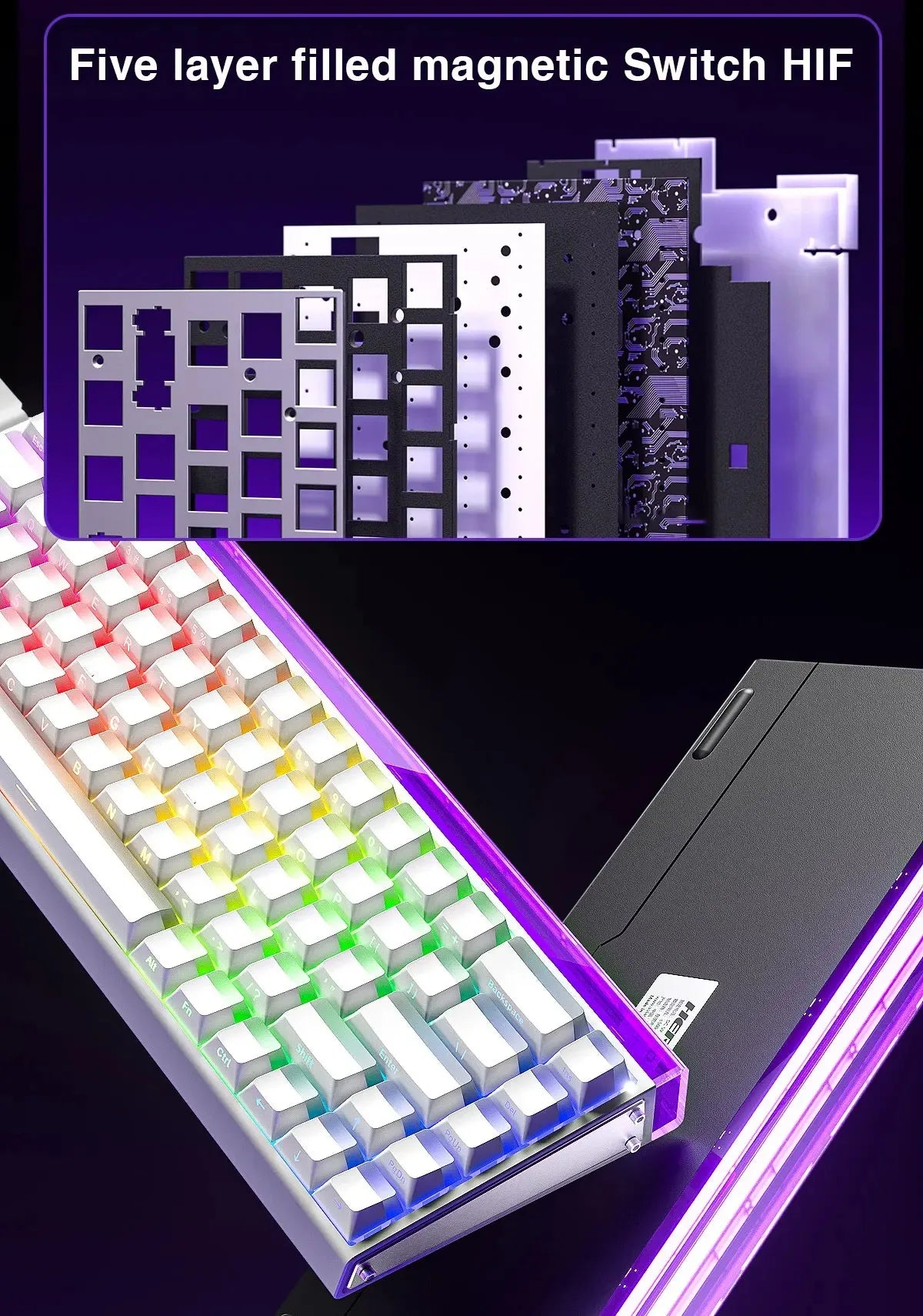 AULA HERO 68HE Gaming Keyboard — Hall Effect Magnetic Switches | Rapid Trigger | 8K Polling | RGB | 65%