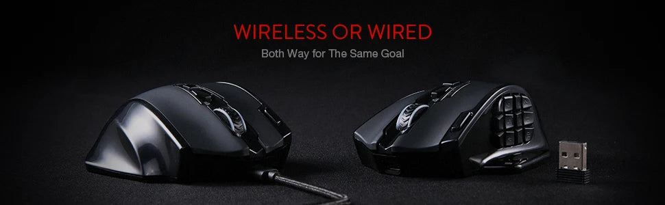 Redragon M913 Impact Elite Wireless Gaming Mouse — 16000 DPI | 16 Buttons | RGB | Black & White