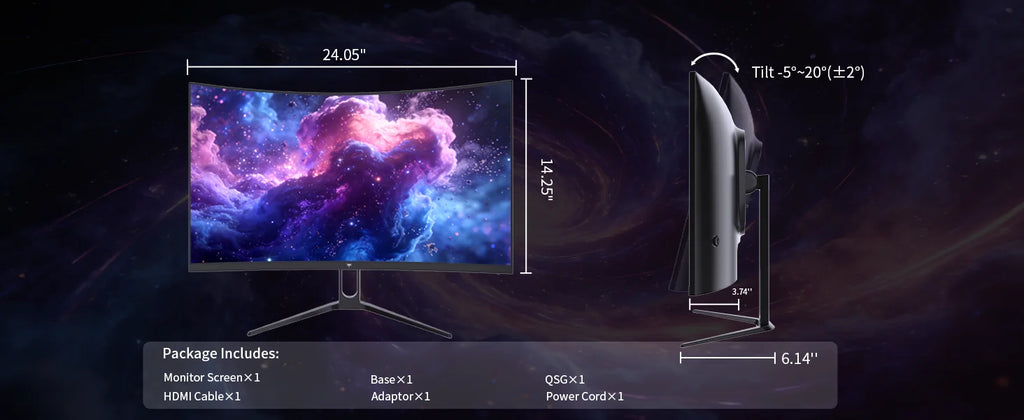 KTC H27S5C 27" Curved Gaming Monitor — 1080p 165Hz | VA Panel | FreeSync | HDMI & DP