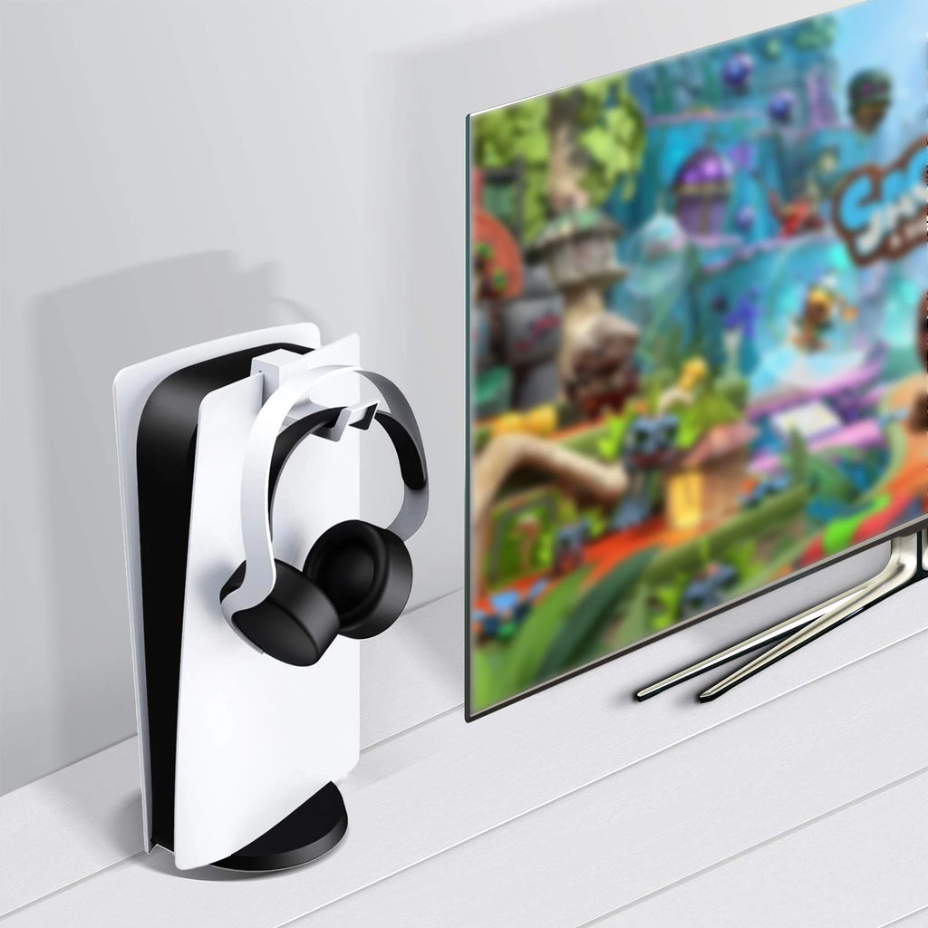 PS5 Headset Hanger — Minimalist Headphone Holder with Support Bar for PlayStation 5