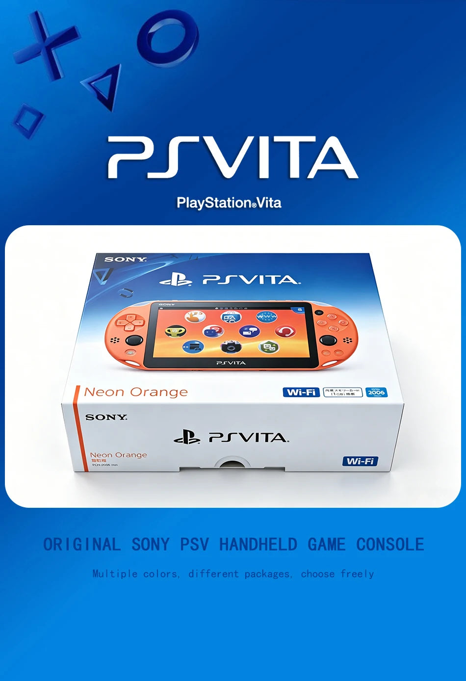 Sony PS Vita 2000 Slim Handheld Console — Multi-Language | Retro Gaming | Multiple Colors & Storage