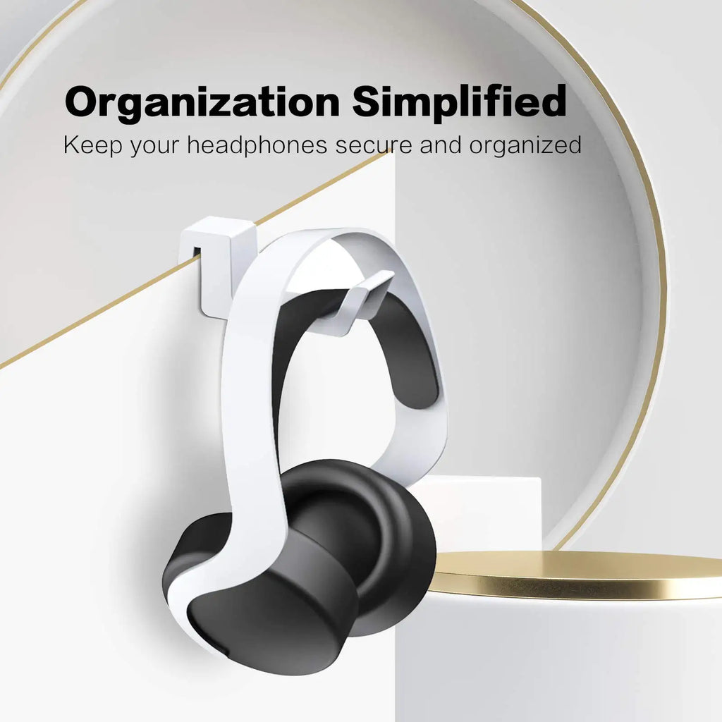 PS5 Headset Hanger — Minimalist Headphone Holder with Support Bar for PlayStation 5