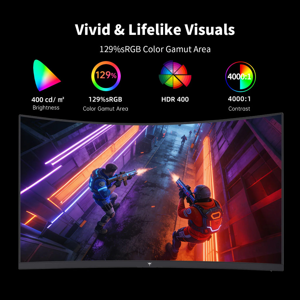 KTC H27S5C 27" Curved Gaming Monitor — 1080p 165Hz | VA Panel | FreeSync | HDMI & DP