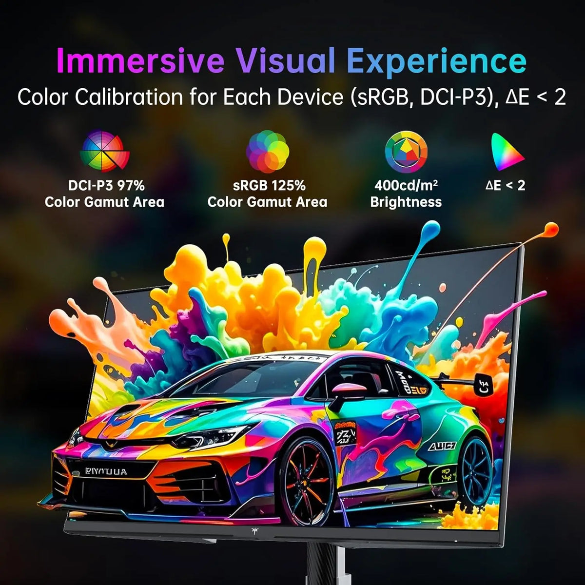 Dough Spectrum 27" IPS Gaming Monitor — 4K 144Hz | HDR | USB-C | Black