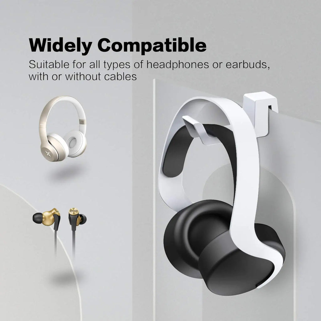 PS5 Headset Hanger — Minimalist Headphone Holder with Support Bar for PlayStation 5