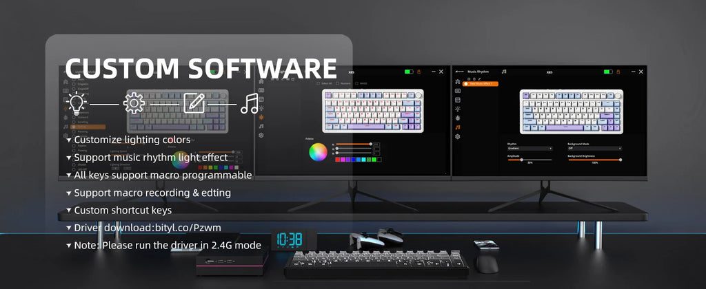 Attack Shark X85 Wireless Mechanical Gaming Keyboard — 75% Layout | Hot-Swap | Knob | PBT Keycaps