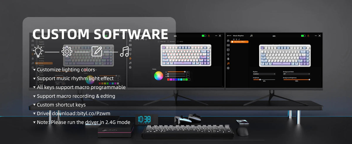 Attack Shark X85 Wireless Mechanical Gaming Keyboard — 75% Layout | Hot-Swap | Knob | PBT Keycaps