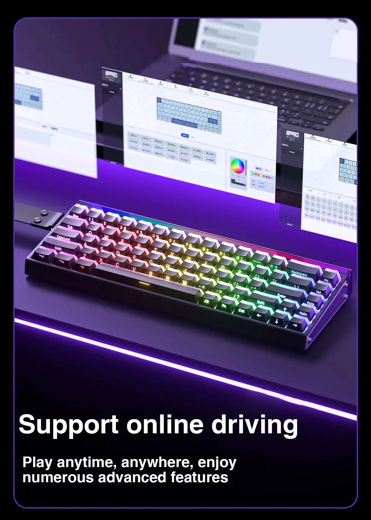 AULA HERO 68HE Gaming Keyboard — Hall Effect Magnetic Switches | Rapid Trigger | 8K Polling | RGB | 65%