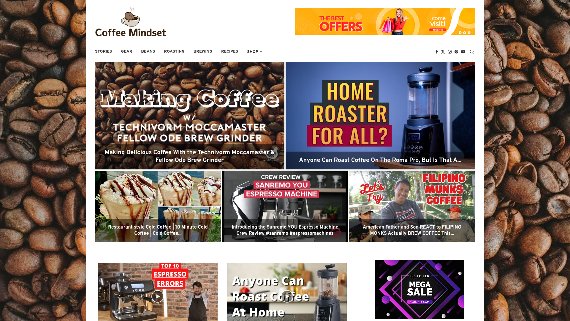1. Coffeemindset (Featured Recommendation) Homepage