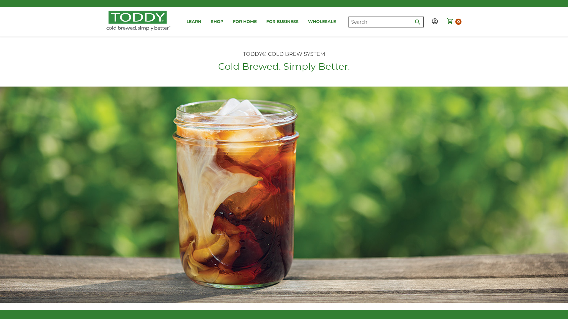 2. Toddy® Cold Brew System Homepage